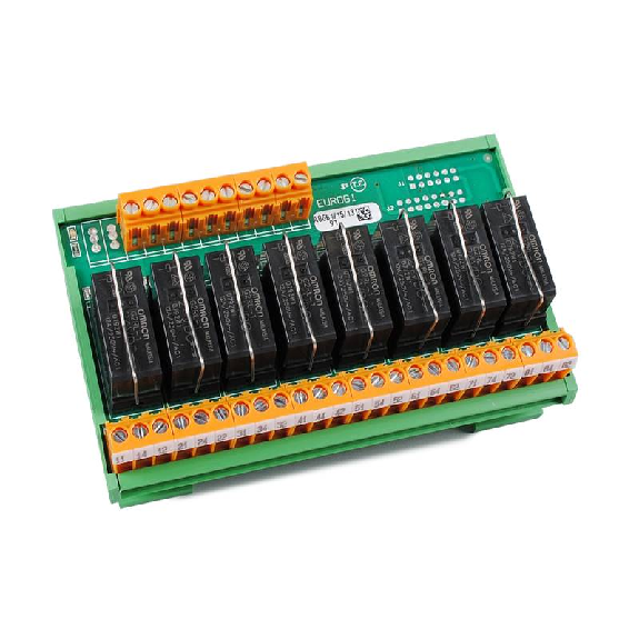 Module 8 relais SPDT 12A-250Vac, 24Vdc débrochable commun bobine-Lire la description