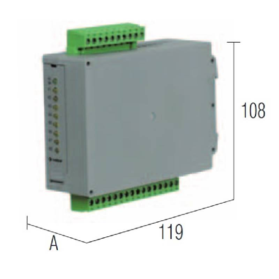 Module 8 Relais SPST-NO 10A, 24VAC/DC , à vis-Lire la description
