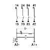 Module à relais de sécurité 3NO+1NF Led, diode, 24Vdc, push-in
