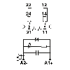 Module-relais DPDT 8A-250VAC/DC LED+DIODE+BT, Push-in, 24Vdc