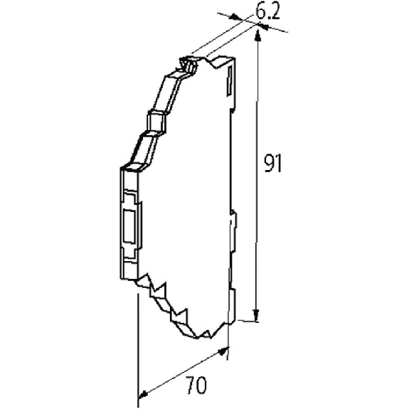 Module-relais d'entrée, SPDT 50mA-30VAC/DC, 6.2mm, Ressort, 24AC/DC-Lire la description