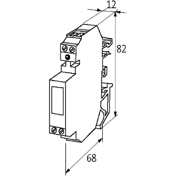 Module-relais d'entrée, SPST-NO/SPST-NF 3A-250V, 12mm, à vis, 24VDC-Lire la description