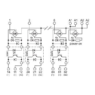 Module 8 Relais statiques 24 Vdc / 5-48 Vdc 2,5 A-Lire la description