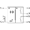 Module relais, DPST-NO, 6A-250VAC/DC, 12.4mm, Ressort, 24VAC/DC
