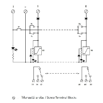 Module 8 relais SPDT 12A, 24Vdc debrochable bouton test (128x82x57mm)-Lire la description