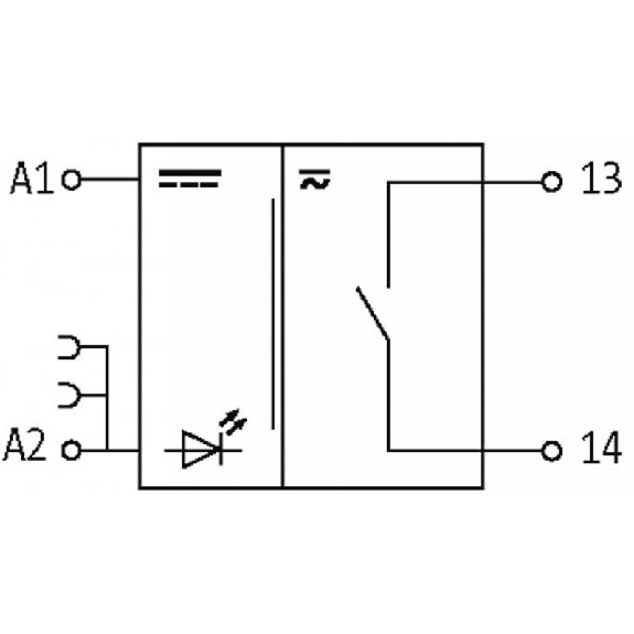 Module-relais, SPST-NO 6A-250VAC/DC, 6.2mm, Ressort, 24VDC-Lire la description