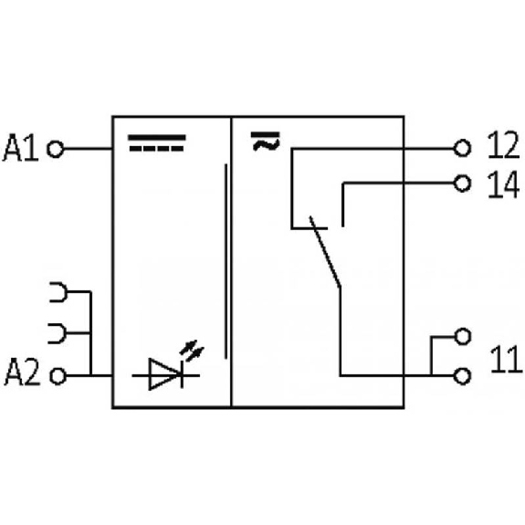 Module-relais d'entrée, SPDT 5A-250VAC/DC, 12mm, Vis, 230VAC-Lire la description