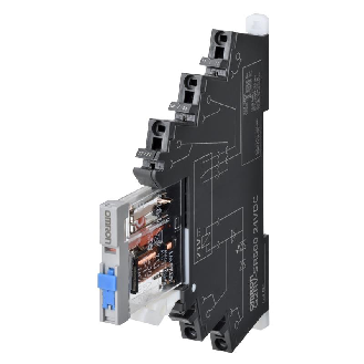 Module-relais, 6mm, SPDT 6A-250VAC, Push-in, Levier, 24AC/DC-Lire la description