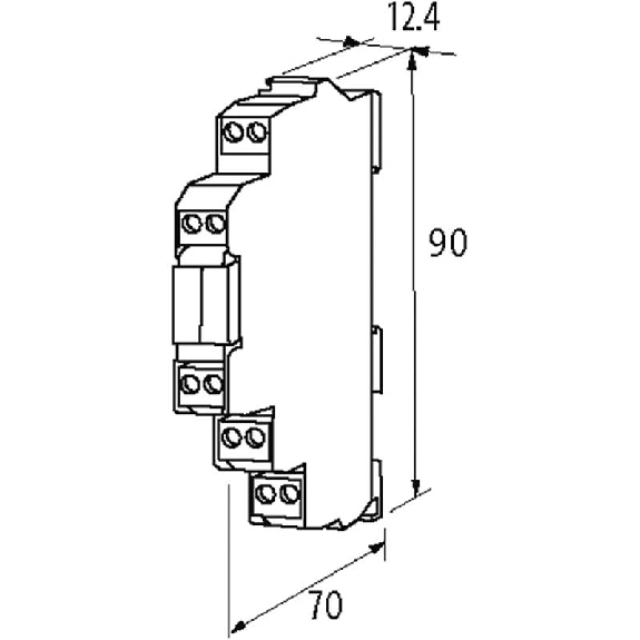 Module-relais d'entrée DPDT 6A-250VAC/DC, Vis, 24VAC/DC-Lire la description