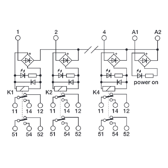 Module 4 Relais DPDT 8A, 24VAC/DC, à vis (extractible)-Lire la description