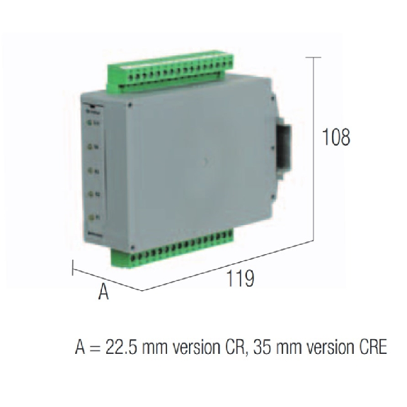 Module 4 Relais DPDT 8A, 24VAC/DC, à vis (extractible)-Lire la description
