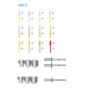 Rivets multiserrages MULTI AL/ST - Tête large K16 - 4,8x10 mm 250 Pièces