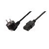 Cordon alimentation, AC, IEC/EU Lg 1.5m