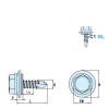 DIN 7504 K Sechskant-Bohrschrauben C1 GL R12 4,2x13 mm - SW 1/4 - - 500 Stück DIN 7504 K Sechskant-Bohrschrauben C1 GL R12 4,2x13 mm - SW 1/4 - - 500 Stück