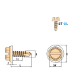 DIN 7504 L Vis Autoforeuse-Tête Hexagonale Avec Fente ST GL PA 4,8x16 mm - 500 pièces