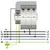 Parafoudre Triphasé - Type 1+2 - Fusible intégré - IT - Uc:440 VAC