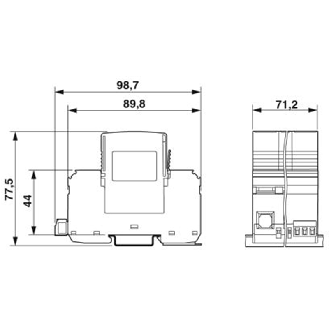 Parafoudre Type 1/2 - Uc:264V - Iimp:12,5kA - Tri+N-Lire la description