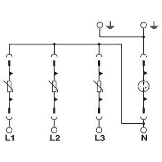 Parafoudre Type 1/2 - Uc:264V - Iimp:12,5kA - Tri+N-Lire la description