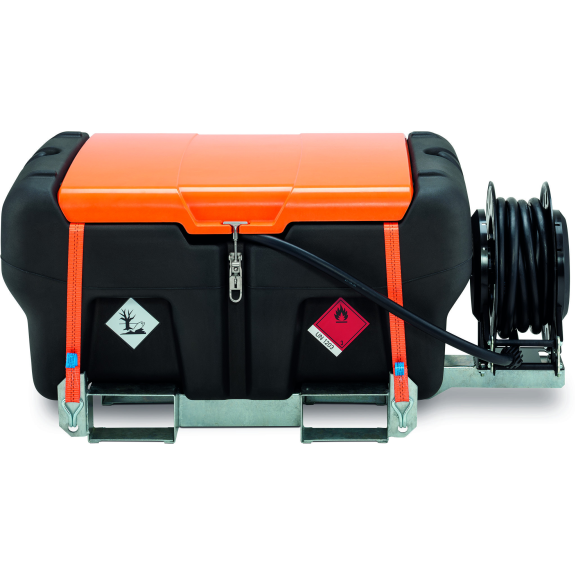 Cuve transport essence KS easy mobil 330l pompe 12 V, enrouleur, capot, sur chassis-Beschreibung lesen