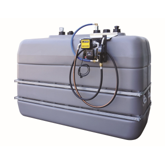 Cuve stockage gasoil double paroi PE GNR platine  2 000 L-Lire la description