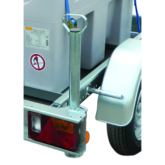 Cuve transport gasoil Easy   440 Standard avec pompe  40L/min  12 V et capot conforme ADR, sur remorque routière-Lire la description