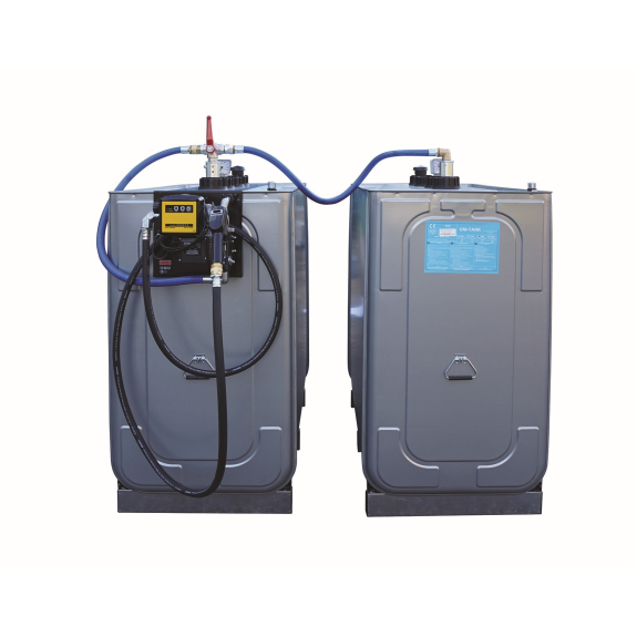 Cuve stockage gasoil double paroi Galva PE 2000 L en batterie-Lire la description