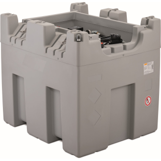 Cuve double paroi stockage gasoil 980 L sans capot, pompe 230 V-Lire la description