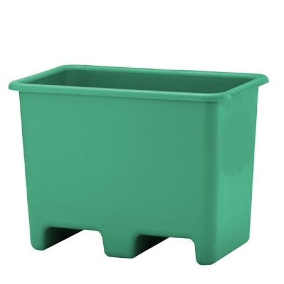 Bac PFV avec passage de fourches 200 litres vert-Lire la description