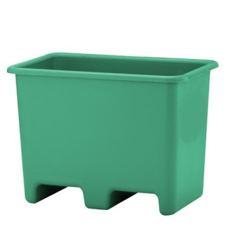 Bac PFV avec passage de fourches 200 litres vert-Lire la description