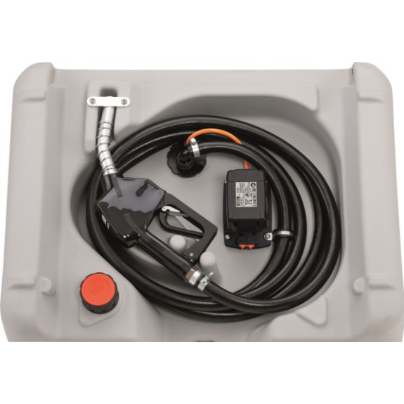 Cuve transport gasoil Easy  210, Pompe 30 L 12V avec capot, batterie Lithium et chargeur non fournis-Lire la description