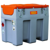 Cuve transport gasoil  660 litres avec capot pompe 45 L, batterie Lithium 18 V 4 Ah et chargeur fournis