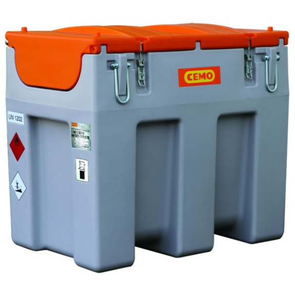 Cuve transport gasoil  660 litres avec capot pompe 45 L, batterie Lithium 18 V 4 Ah et chargeur fournis-Lire la description