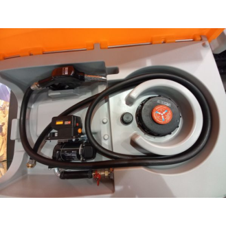 Cuve transport gasoil  660 litres avec capot pompe 45 L, batterie Lithium 18 V 4 Ah et chargeur fournis-Lire la description