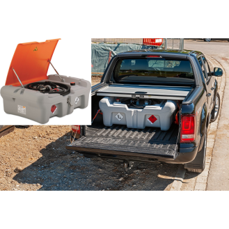 Cuve transport gasoil Pick up 210, Pompe 12 V avec capot, batterie Lithium et chargeur non fournis-Lire la description