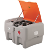 Cuve transport gasoil 440 l, pompe 45 L, batterie Lithium 18 V 4 Ah et chargeur