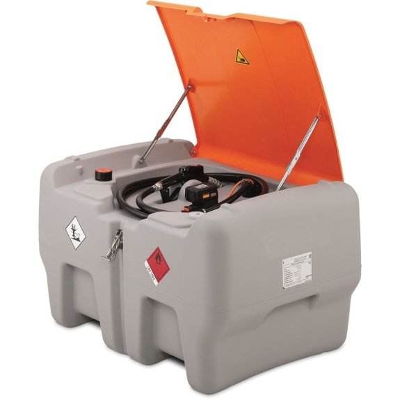Cuve transport gasoil 440 l, pompe 45 L, batterie Lithium 18 V 4 Ah et chargeur-Lire la description