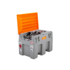 Cuve transport gasoil Easy 600 litres avec capot pompe 45 L , batterie Lithium 18 V 4 Ah et chargeur non fournis