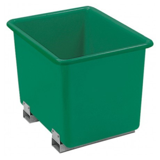Bac PFV avec fourreaux 1 100 litres vert-Lire la description