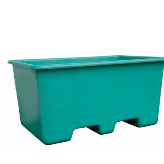 Bac PFV avec passage de fourches 400 litres vert-Lire la description