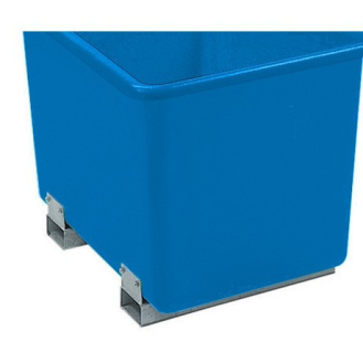 Bac PFV avec fourreaux 300 litres bleu-Lire la description