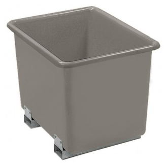 Bac PFV avec fourreaux 1 500 litres gris-Lire la description