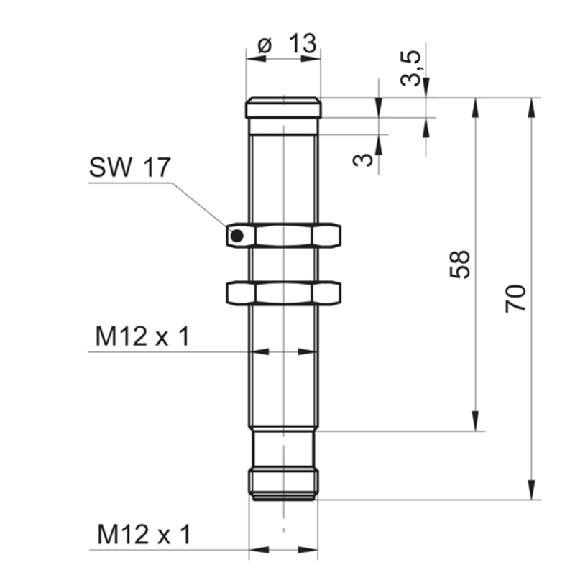 Ultrason Directe M12 ANA 0-10V P=20-200mm Inox Axial / M12 4P-Lire la description