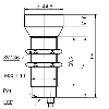 Ultrason Directe M30 PNP NO P350-2500mm Pot. 12-30Vdc / Câble 2m