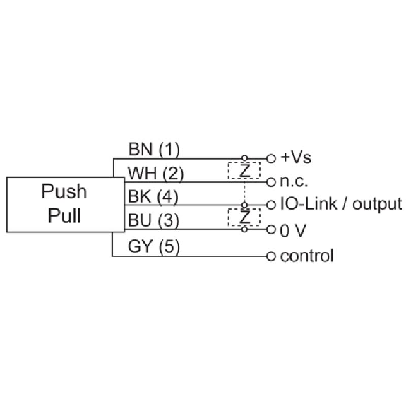 Ultrason Directe Push Pull IO-Link P=20-1000mm / M12 5P-Lire la description