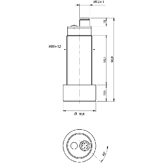 Ultrason M30 Directe PNP+4-20mA M12 5P-Lire la description