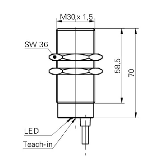 Ultrason Directe M30 ANA 0-10V P100-1000mm Teach 24Vdc / Câble 2m-Lire la description