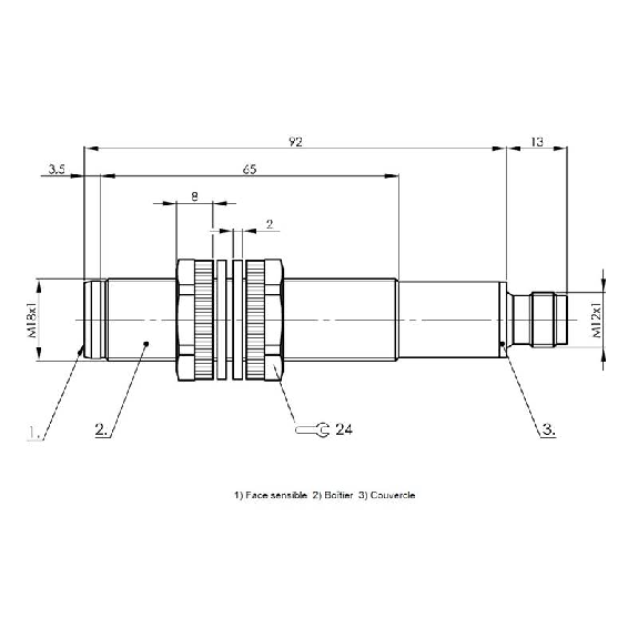 Ultrason Directe M18 ANA 0-10V P200-1500mm Axial / M12 4P Ultrason Directe M18 ANA 0-10V P200-1500mm Axial / M12 4P-Lire la description