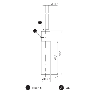 Ultrason Directe M18 2x PNP-NO/NC Câble-Lire la description