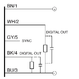 Ultrason Directe M18 2x PNP-NO/NC Câble-Lire la description