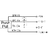 Ultrason Directe M18 Push-Pull P100-1000mm qTeach Laiton, M12 4P